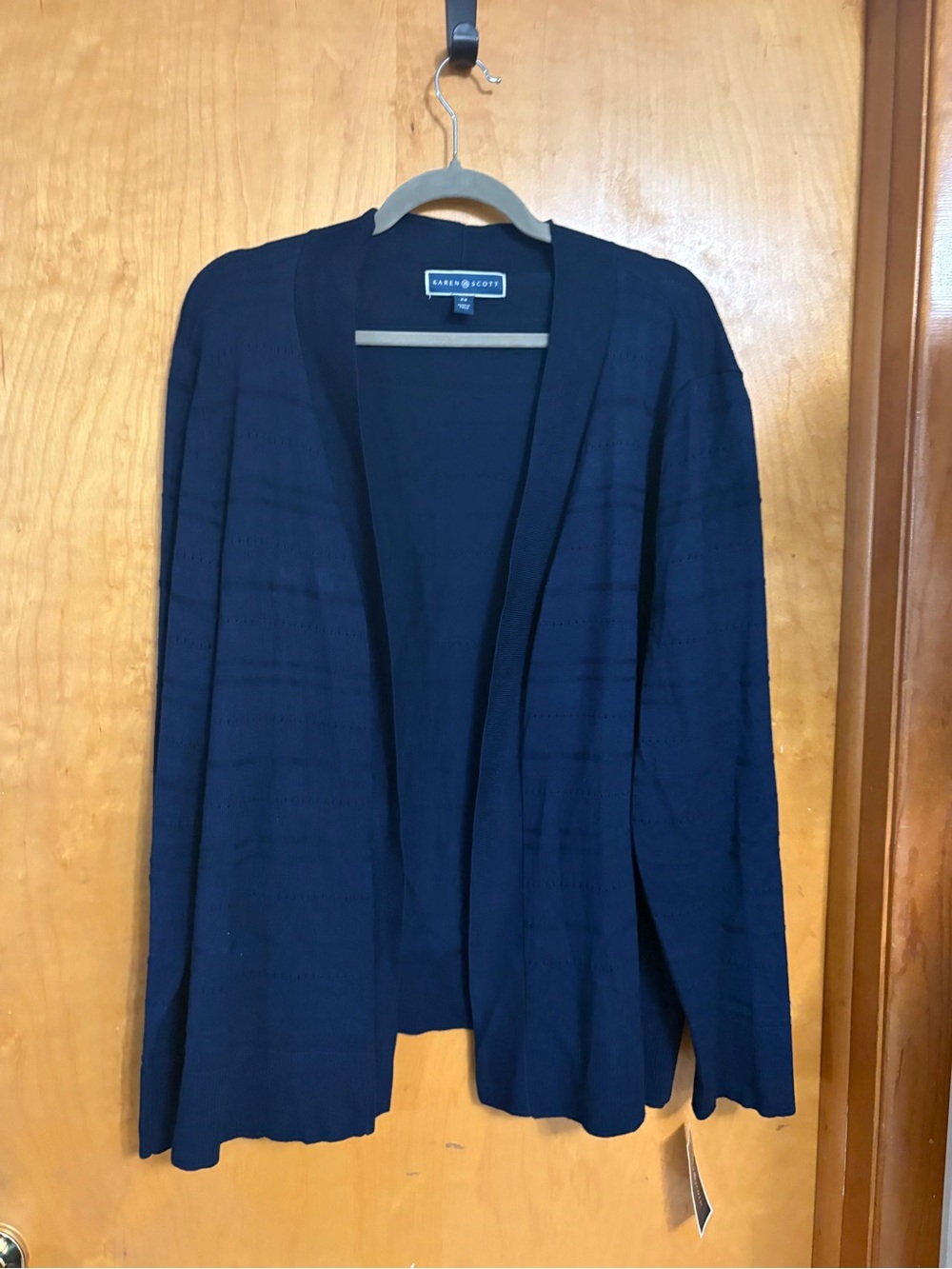 Karen Scott Jersey Cardigan new with tags plus size - intrepid blue nwt